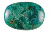 Polished, Vivid-Blue Chrysocolla Stone - Peru #210954-1